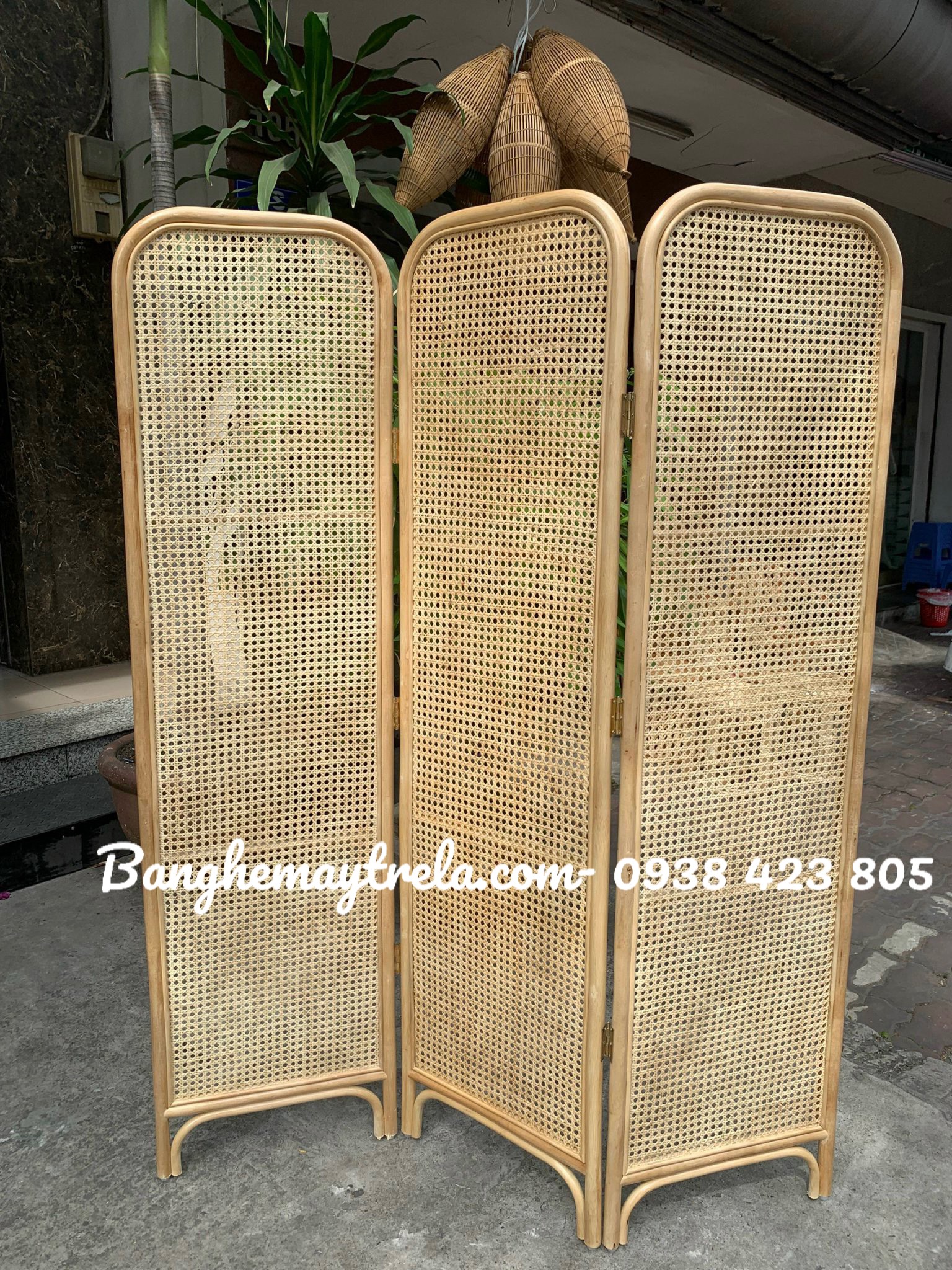 Tấm bình phong mây tự nhiên